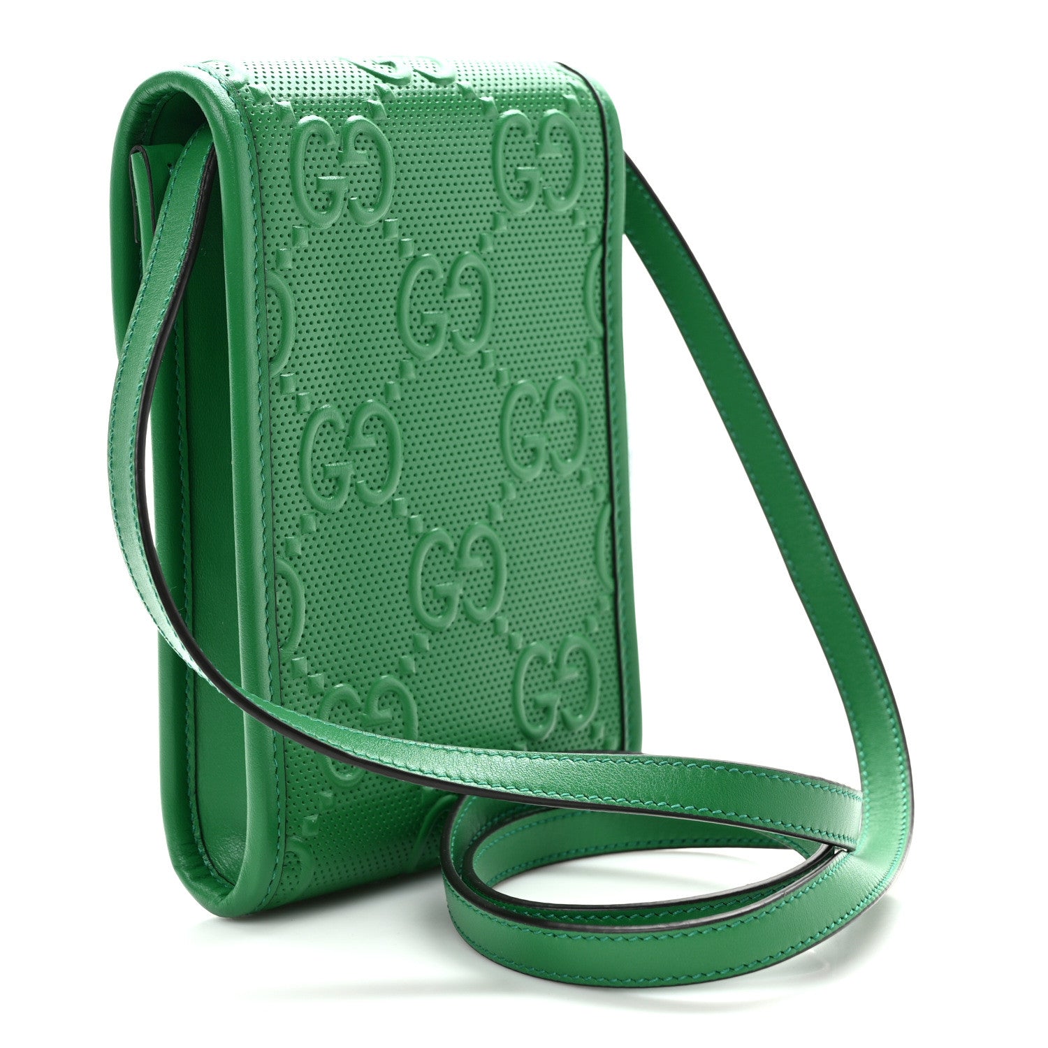 Gucci Calfskin GG Tennis Embossed Mini Crossbody Bag New Shamarock 3 of 8