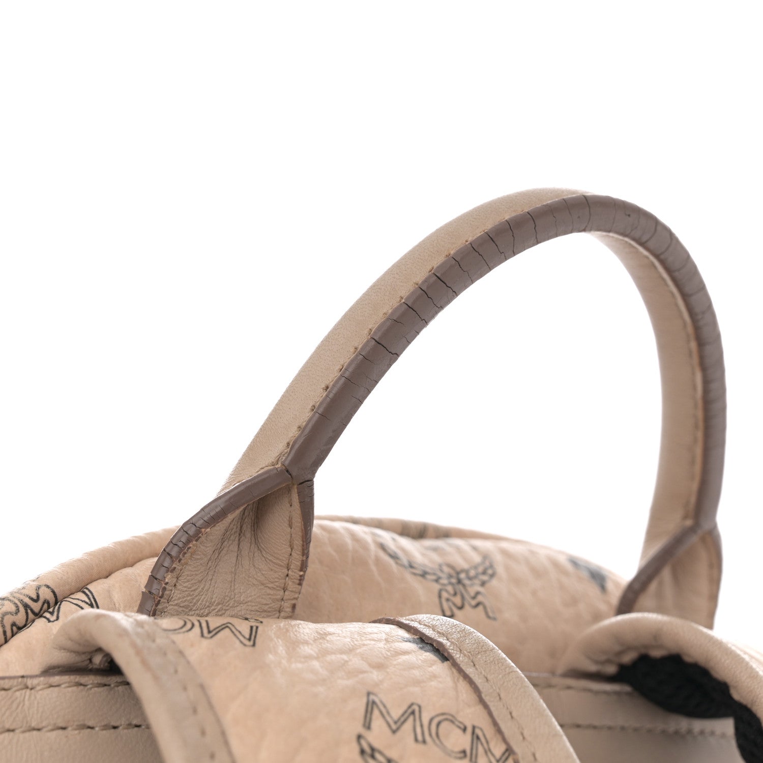 MCM Visetos Large Side Studs Stark Backpack Beige 14 of 17