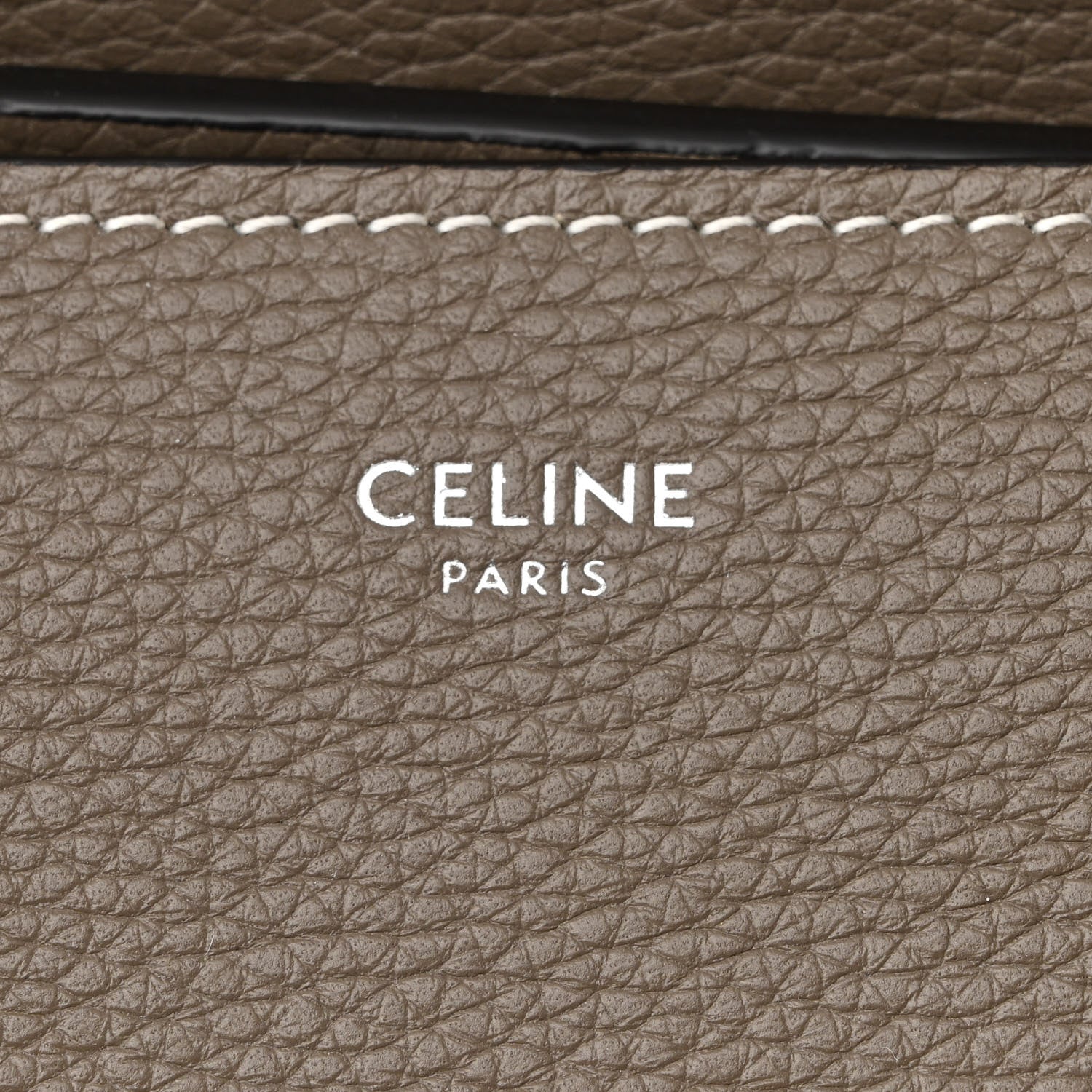 Celine Drummed Calfskin Mini Luggage Souris 6 of 11