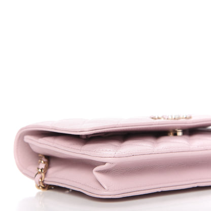 Chanel Caviar Quilted Coco Candy Wallet On Chain WOC Light Pink 6 of 12