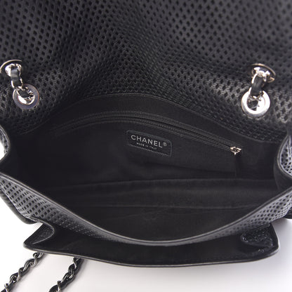 Chanel Perforated Calfskin Large Up In The Air Flap Black 5 of 10