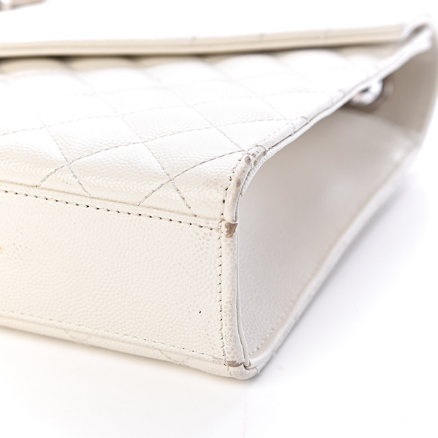 Saint Laurent Grain De Poudre Textured Mixed Matelasse Medium Triquilt Monogram Satchel Porcellana 10 of 18