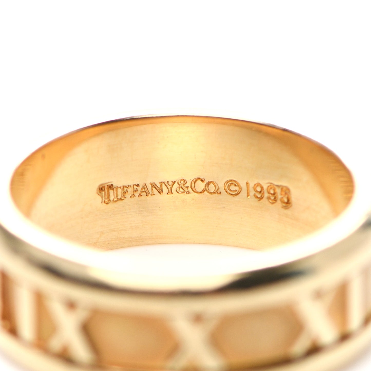 18K Yellow Gold 7mm Atlas Band Ring 52 6