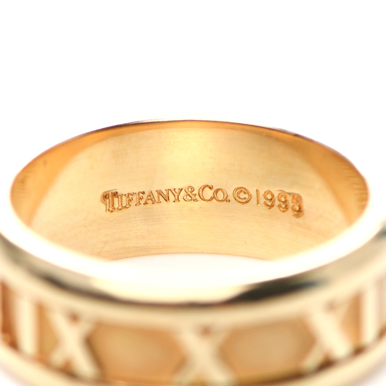 Tiffany 18K Yellow Gold 7mm Atlas Band Ring 52 6 4 of 4