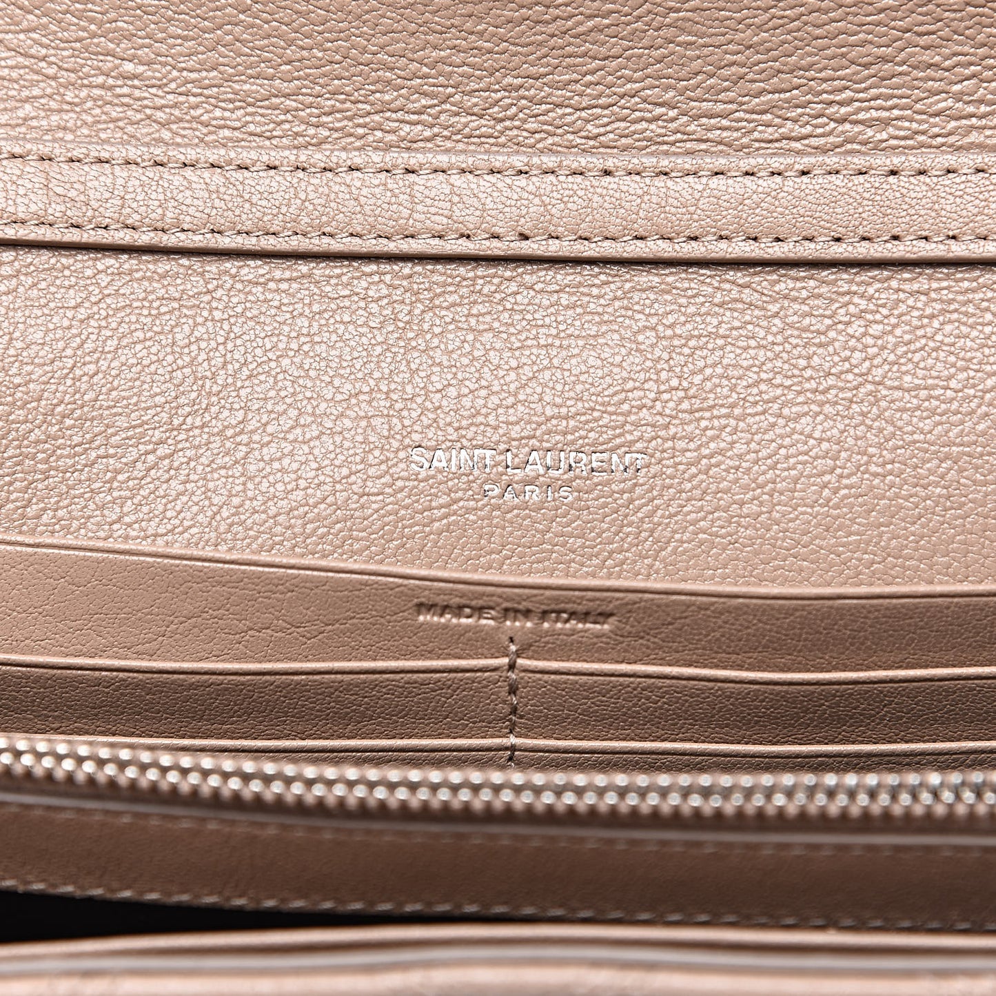 Lambskin Diamond Quilted Becky Chain Wallet Gold Sand
