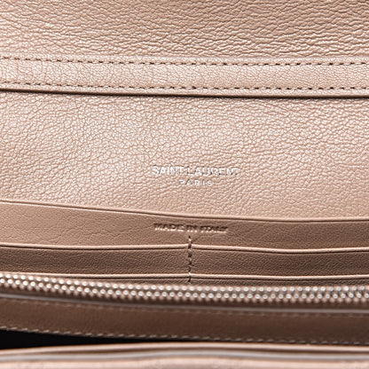 Saint Laurent Lambskin Diamond Quilted Becky Chain Wallet Gold Sand 6 of 11