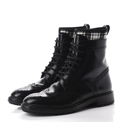 Christian Dior Calfskin D-Order Low Boot 37 Black White 3 of 8