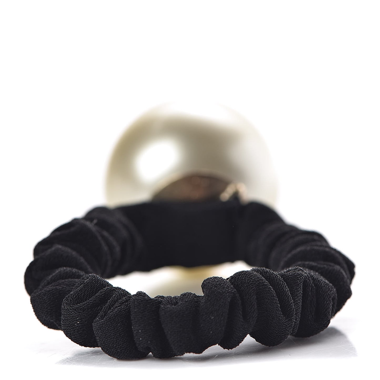 Pearl CC Hair Tie Black Gold Pearly White