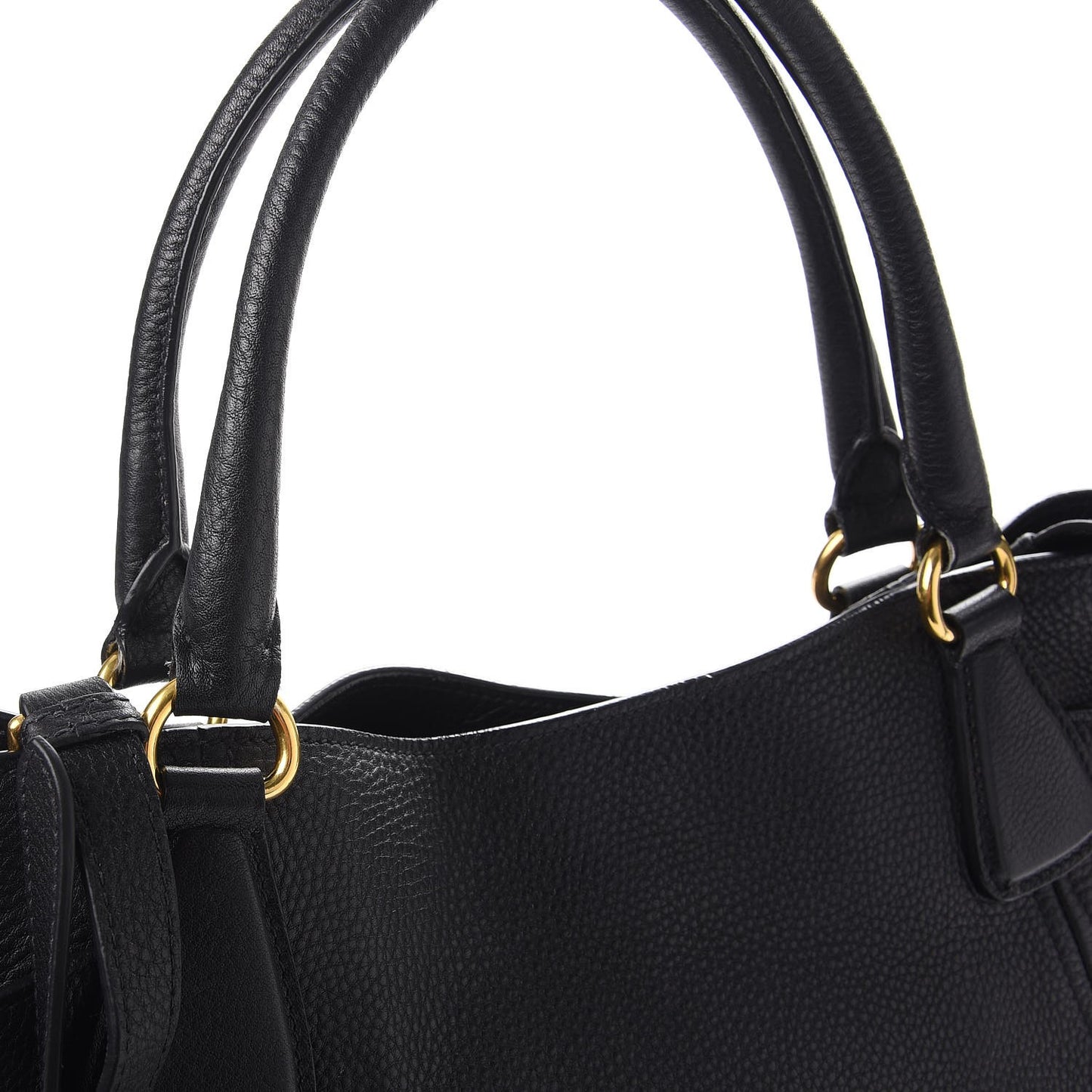 Vitello Daino Side Pocket Tote Nero Black