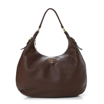 Prada Vitello Daino Hobo Bruciato 1 of 9