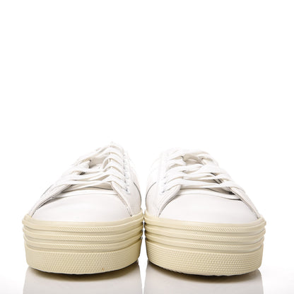 Saint Laurent Calfskin Court Sneakers 37 White 2 of 10
