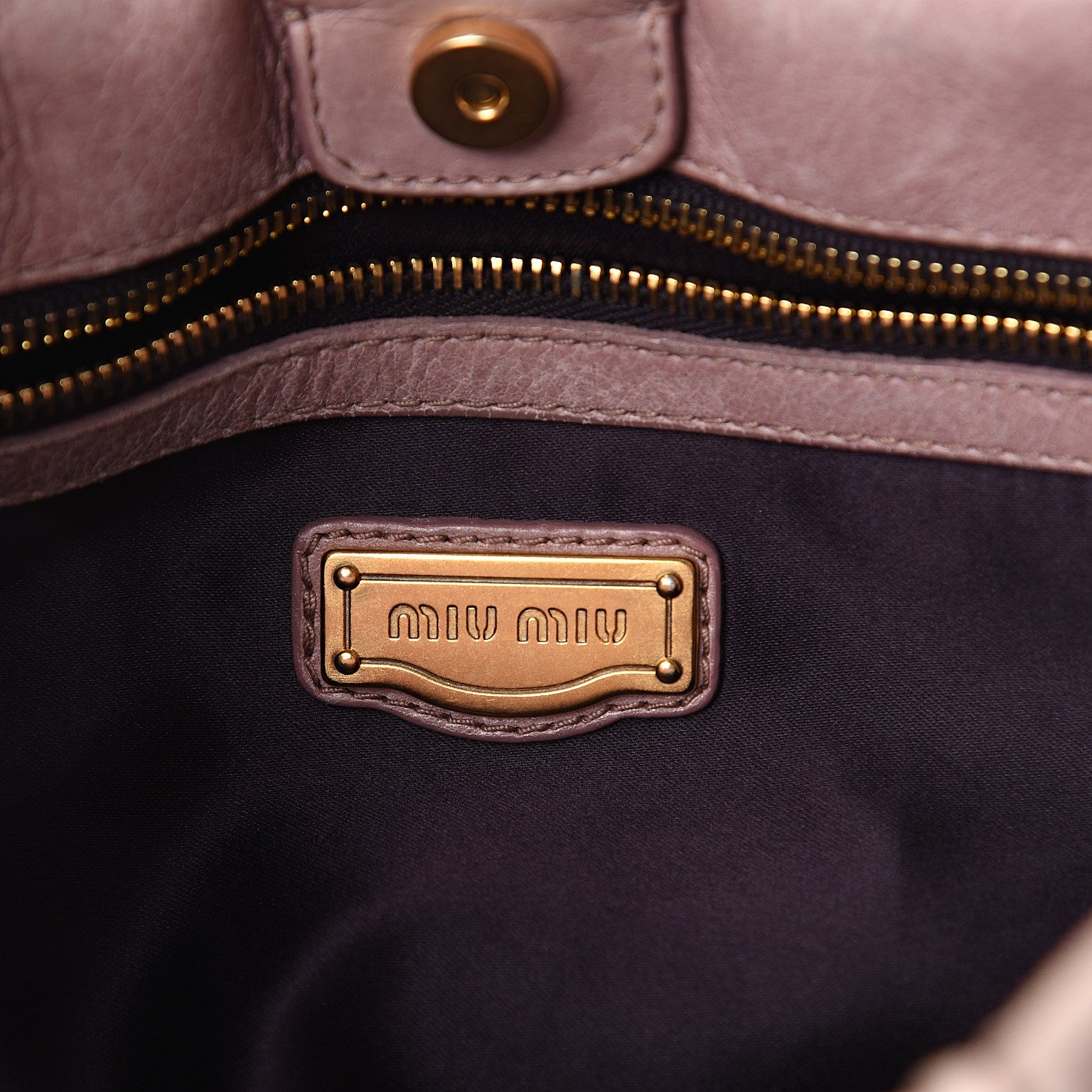 Miu Miu Vitello Lux Gathered Tote Mughetto 5 of 8