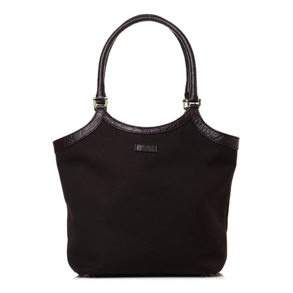 Gucci Guccissima Trim Canvas Hobo Dark Brown 1 of 13