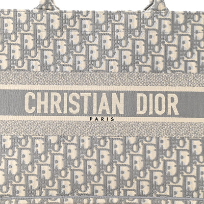 Christian Dior Oblique Medium Book Tote Grey 8 of 12