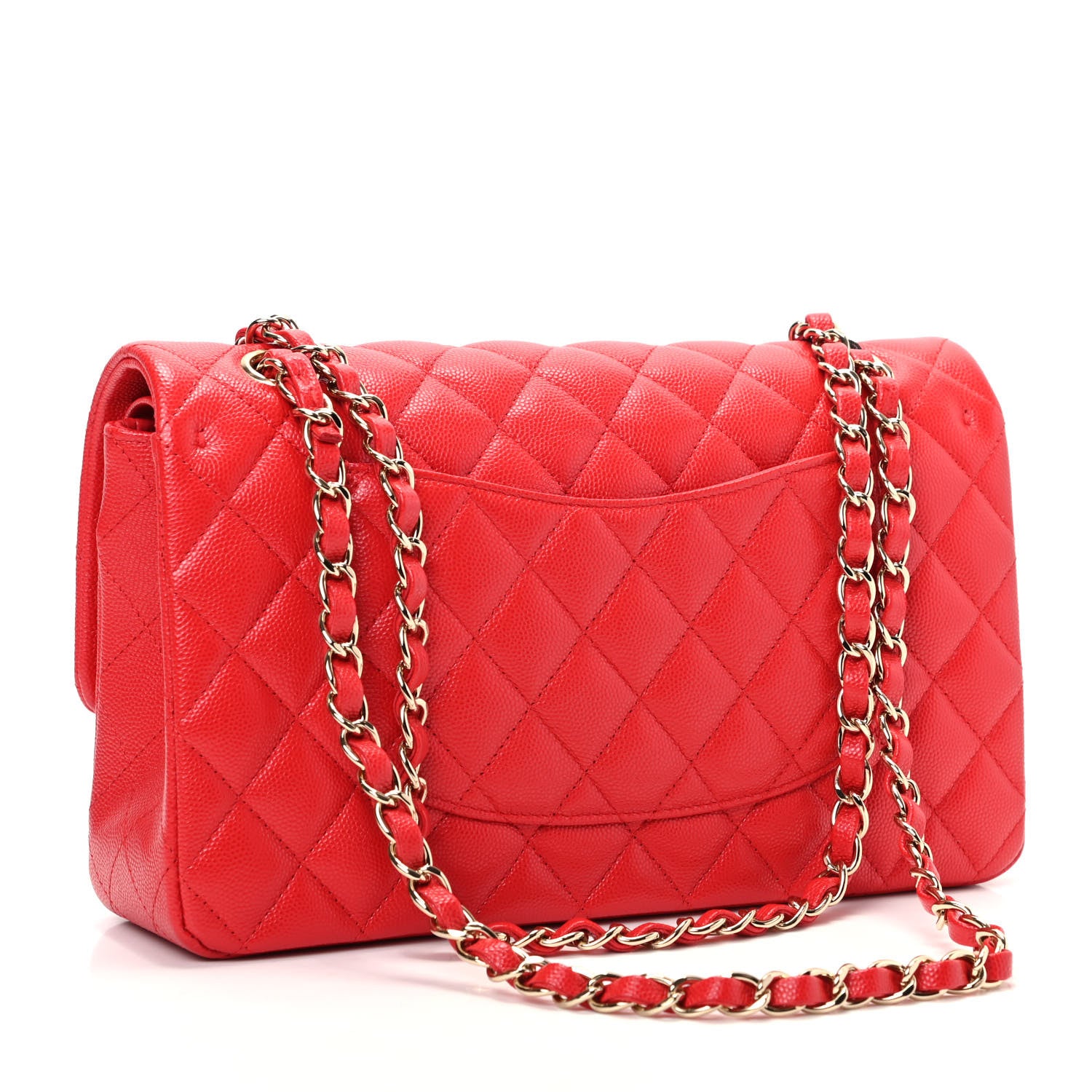 Chanel Caviar Quilted Medium Double Flap Red 3 of 10