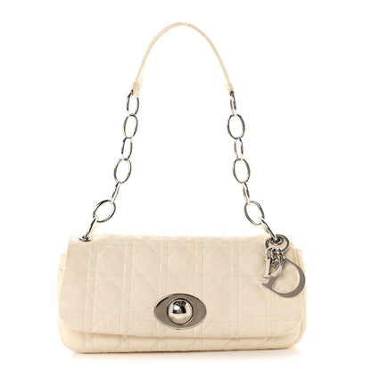 Christian Dior Lambskin Cannage Rendezvous Flap White 1 of 11