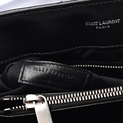 Saint Laurent Calfskin Y Quilted Monogram Medium Loulou Chain Satchel Black 7 of 11