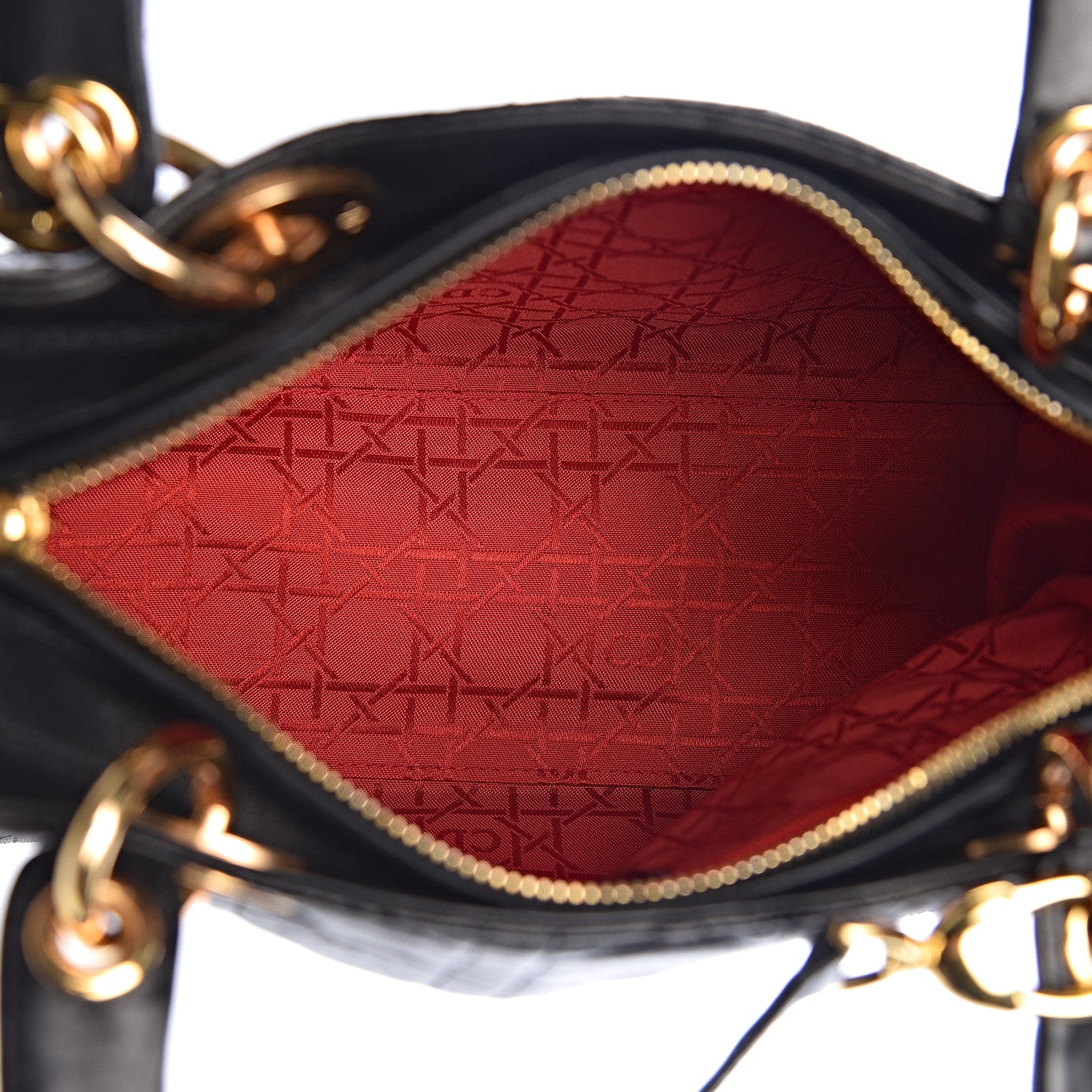 Christian Dior Lambskin Cannage Medium Lady Dior Black 6 of 20