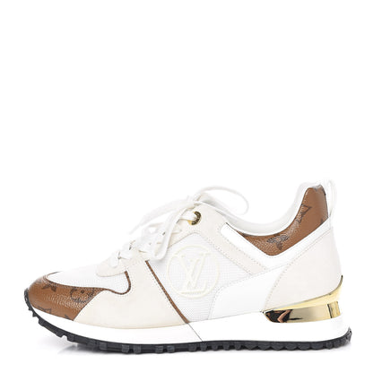 Louis Vuitton Suede Reverse Monogram Run Away Sneakers 37 White 1 of 10