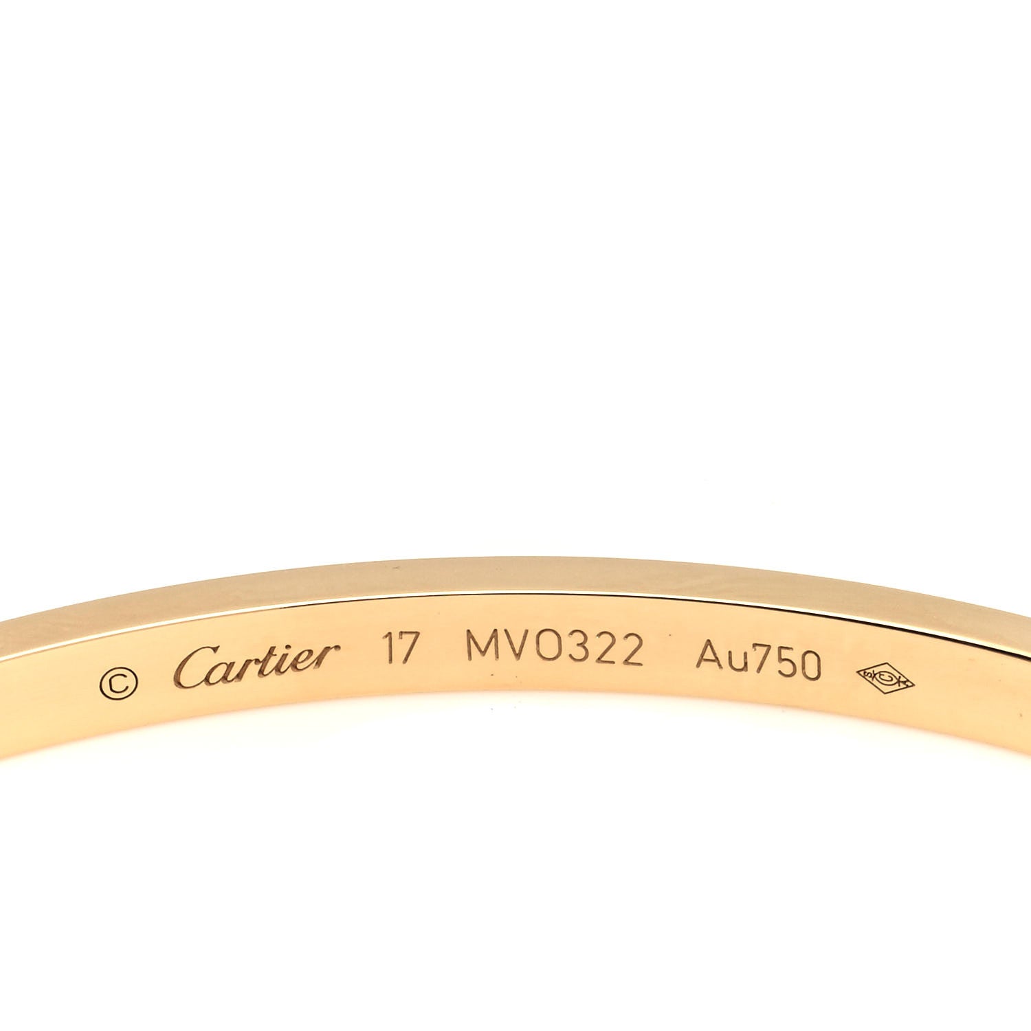 Cartier 18K Yellow Gold 6 Diamond Small LOVE Bracelet 17 3 of 4