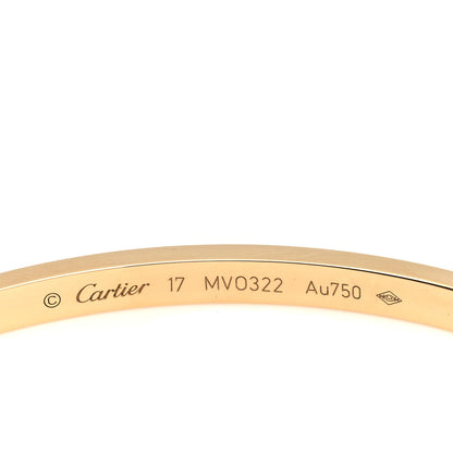Cartier 18K Yellow Gold 6 Diamond Small LOVE Bracelet 17 3 of 4