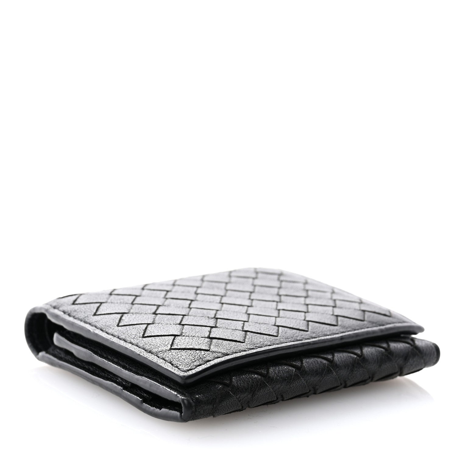 Bottega Veneta Nappa Intrecciato Tri-Fold Wallet Black 4 of 9