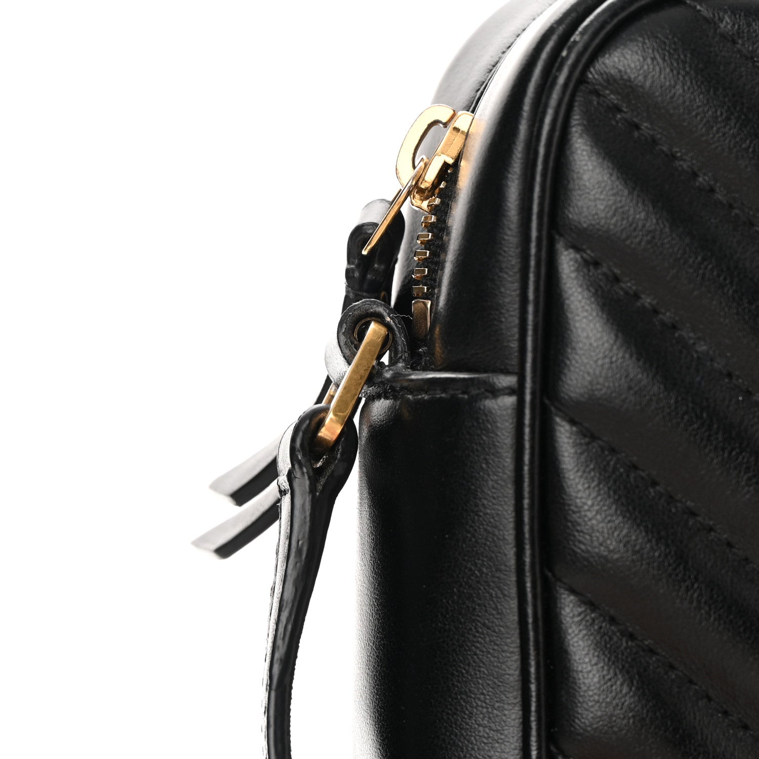 Saint Laurent Calfskin Matelasse Monogram Lou Camera Bag Black 13 of 14