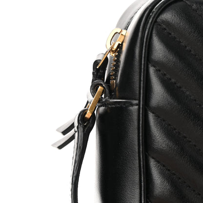 Saint Laurent Calfskin Matelasse Monogram Lou Camera Bag Black 13 of 14