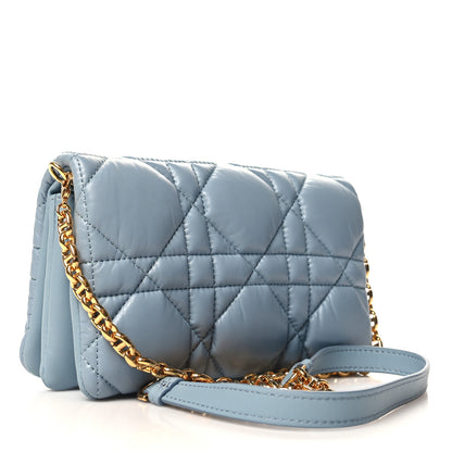 Christian Dior Calfskin Macrocannage Mini Caro Bag Bracing Blue 3 of 11