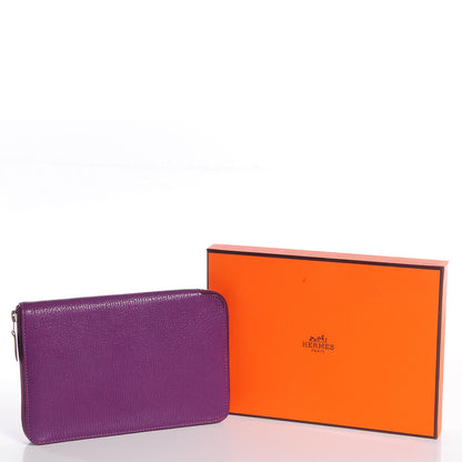Hermes Chevre Mysore Azap GM Combined Wallet Violet 8 of 12