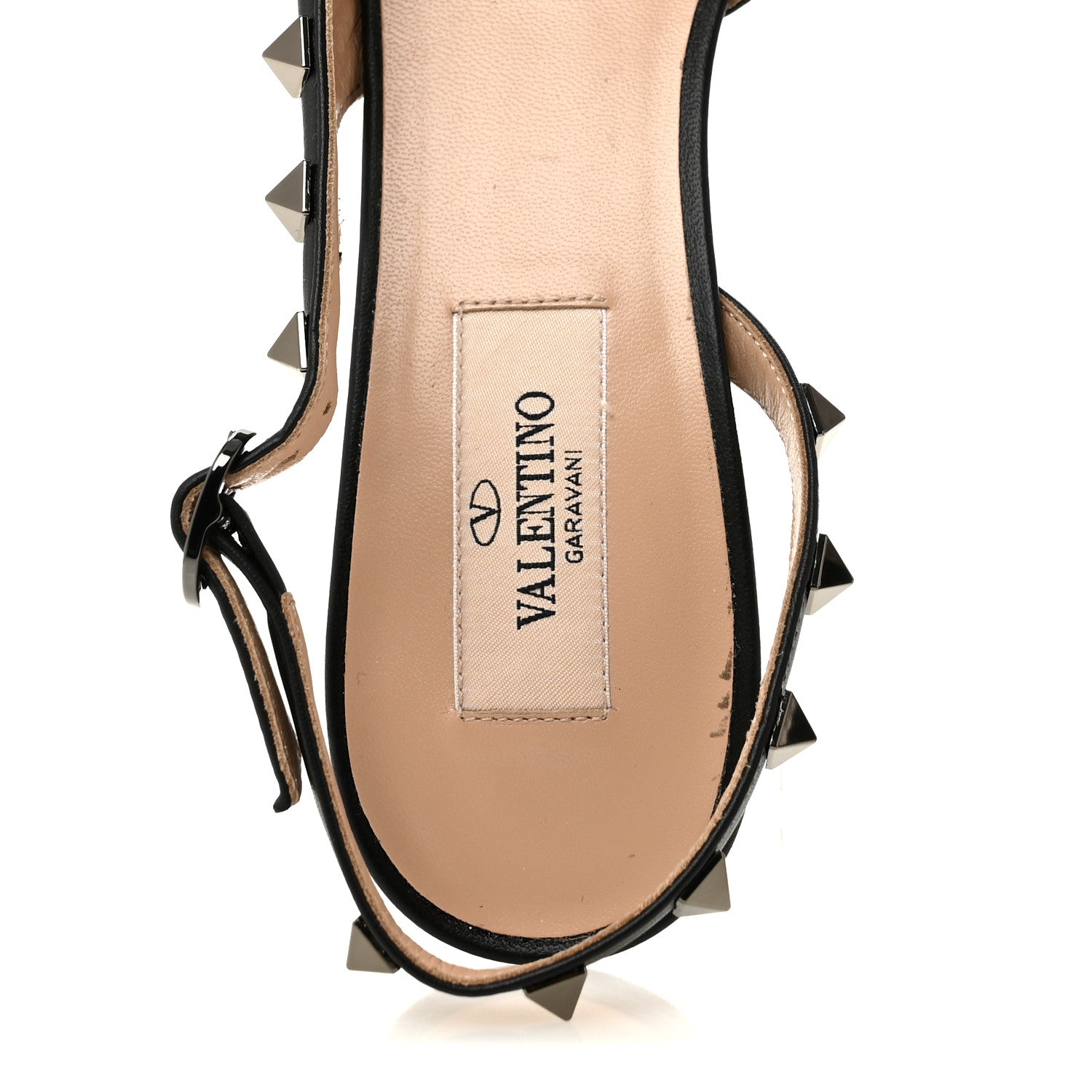 Valentino Garavani Snakeskin Rockstud Half D'Orsay Slingback 50mm Pumps 38 Black 7 of 10