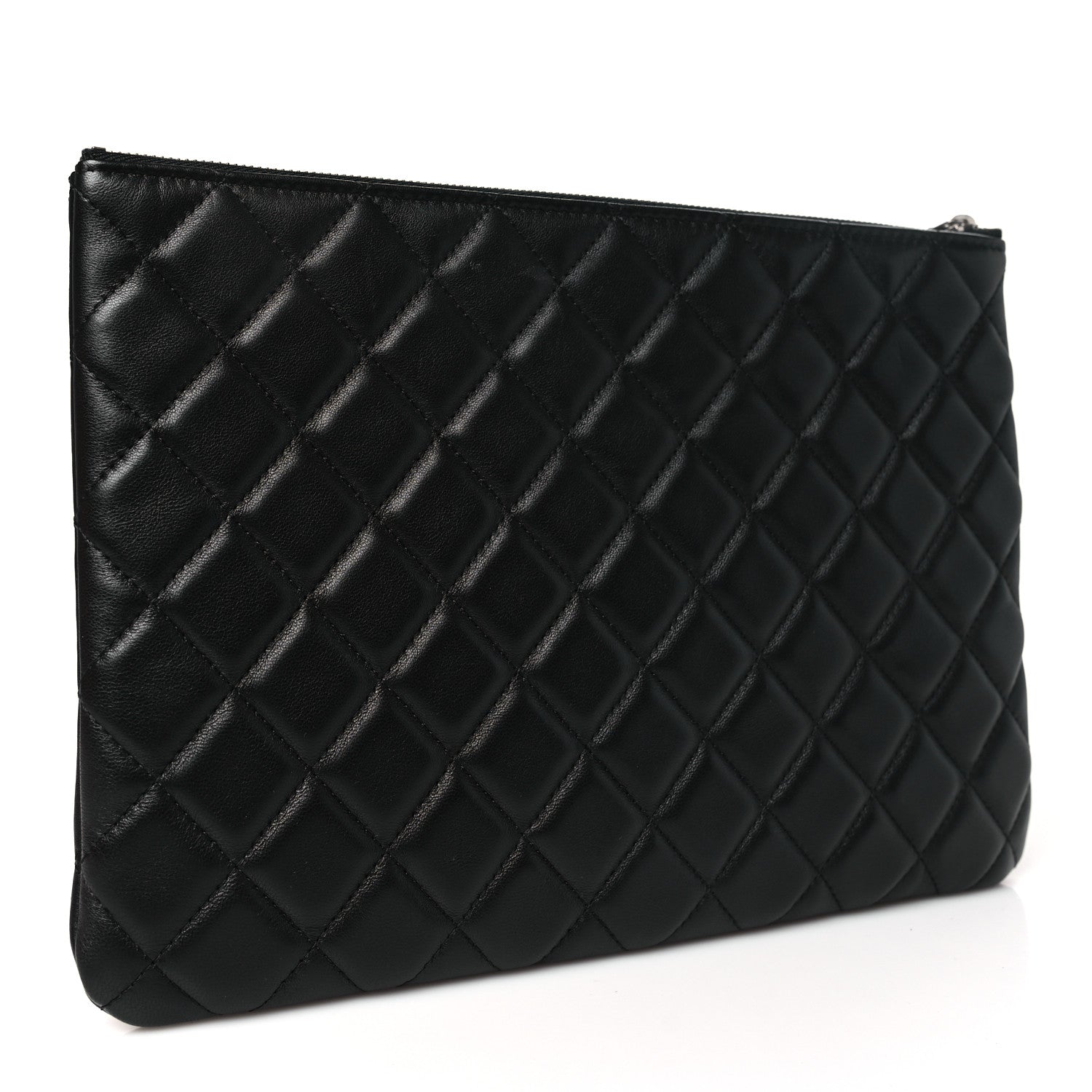 Chanel Lambskin Quilted Medium Cosmetic Case Black 3 of 11