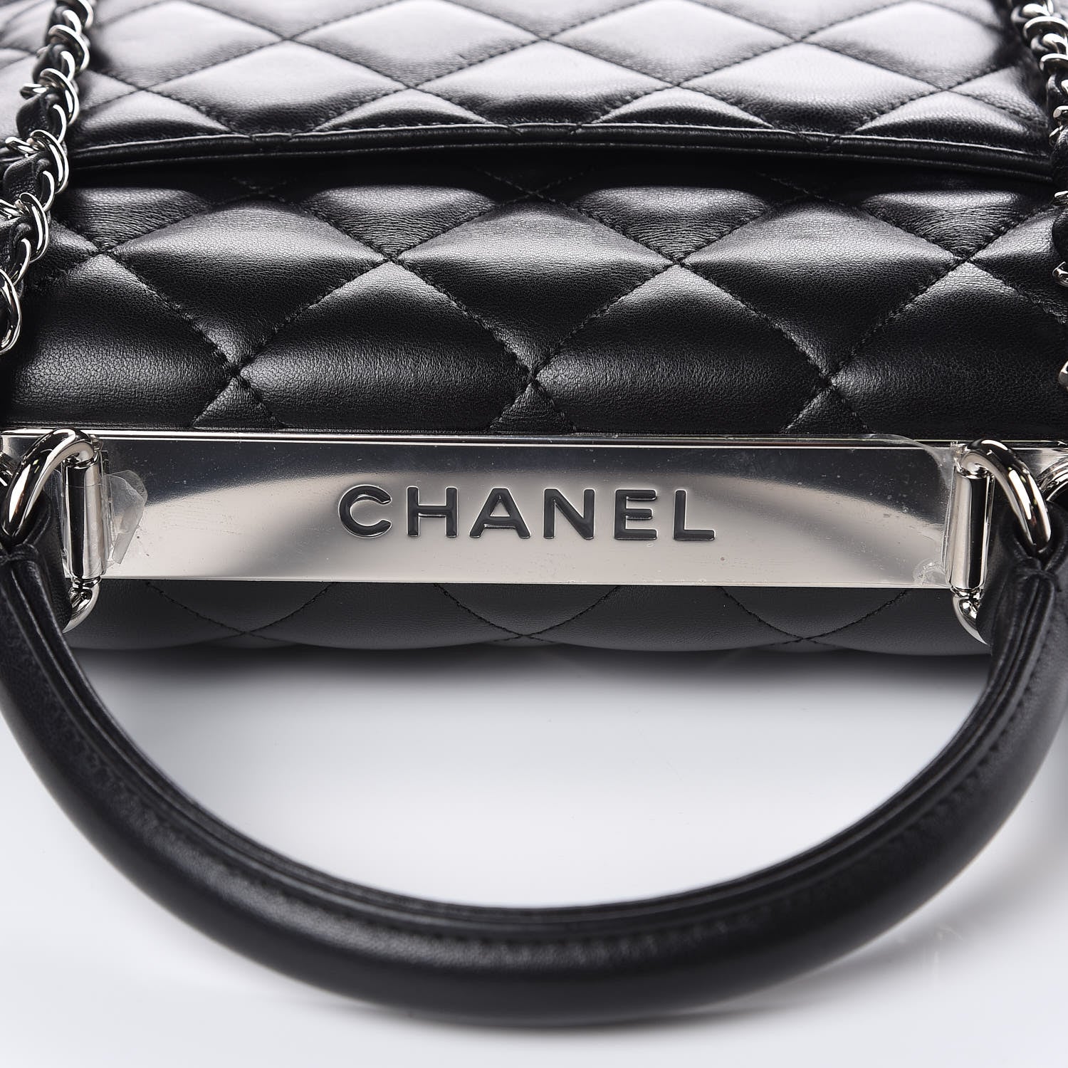 Chanel Lambskin Quilted Medium Trendy CC Flap Dual Handle Bag Black 12 of 13