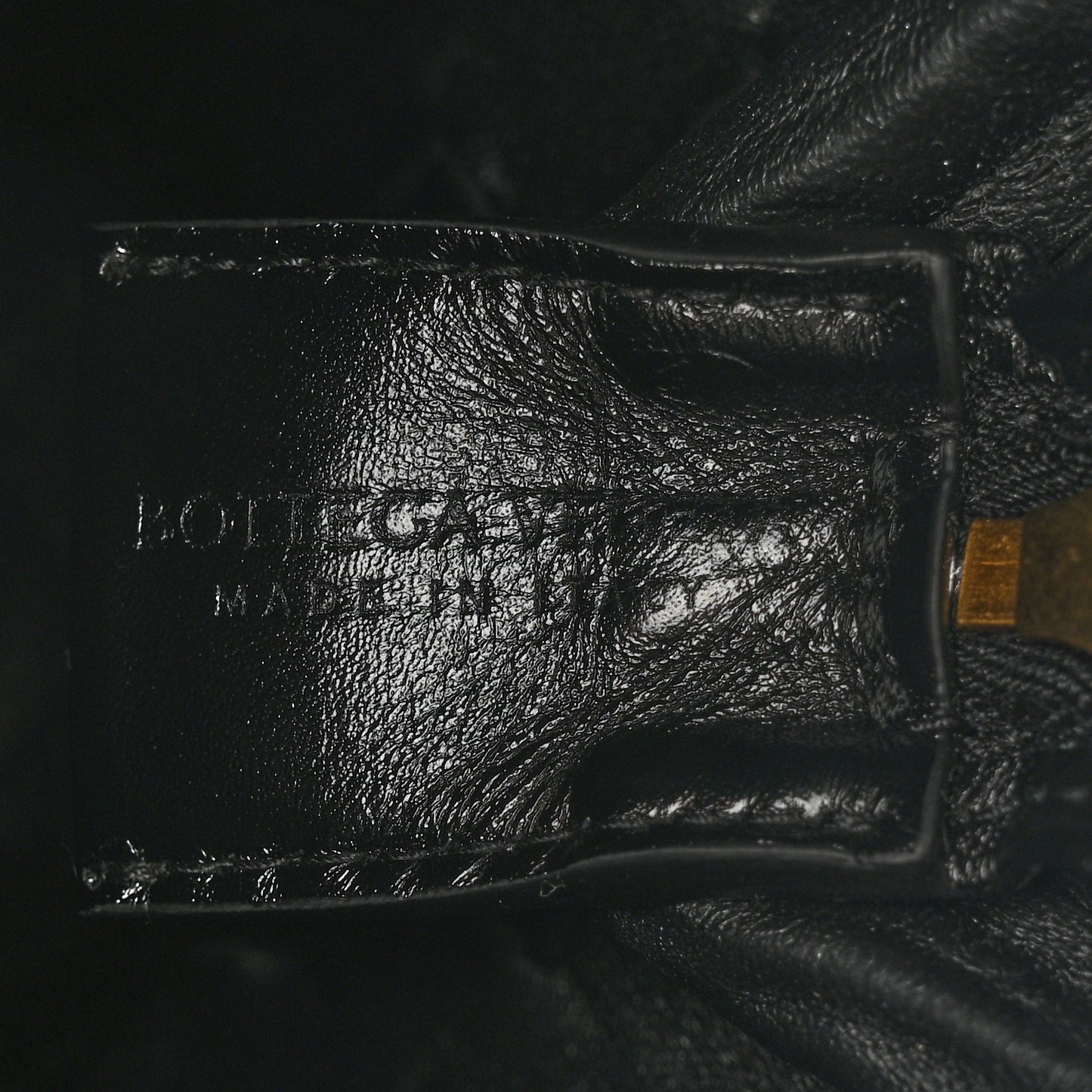 Nappa Intrecciato Metallic Knot Mini Loop Camera Bag Black