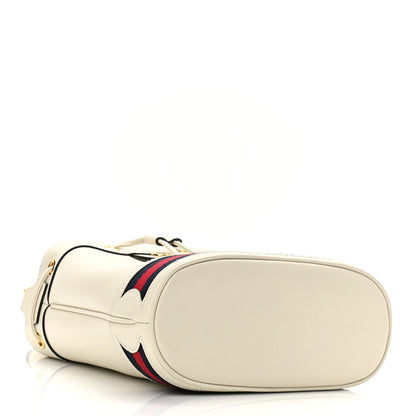 Gucci Glazed Textured Calfskin Web Small Ophidia Bucket Bag Mystic White 4 of 10