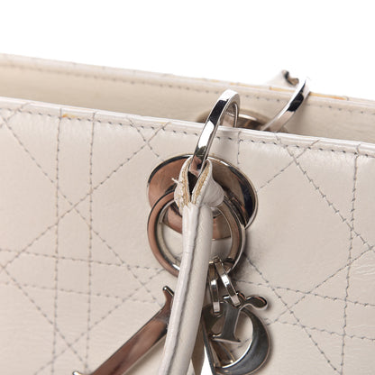 Christian Dior Calfskin Cannage Stitched East West Lady Dior White 15 of 29
