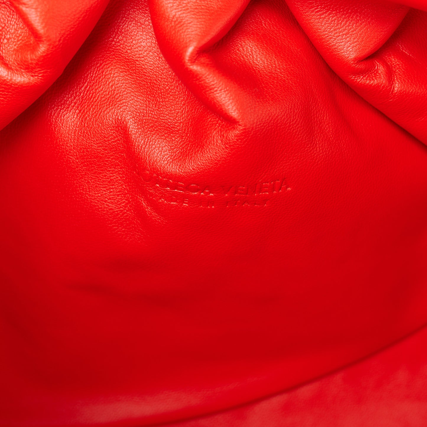 Nappa Maxi Intrecciato The Pouch Oversized Clutch Bright Red