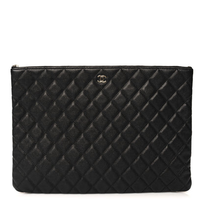 Chanel Caviar Quilted Large Cosmetic Case Black 1 of 7