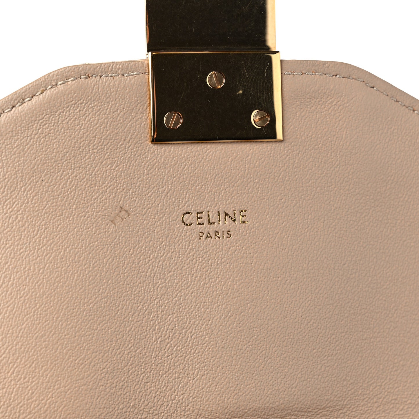 Calfskin Quilted Medium C Bag Beige