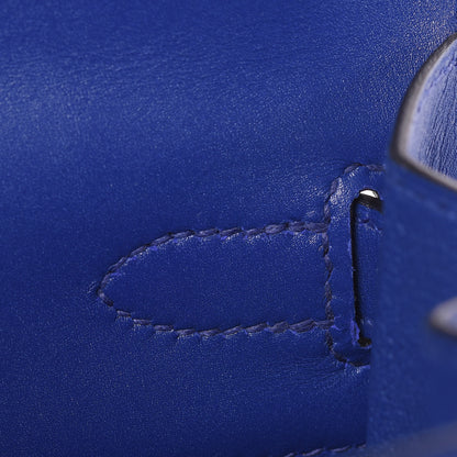 Hermes Tadelakt Kelly Sellier 28 Bleu Electrique 8 of 33