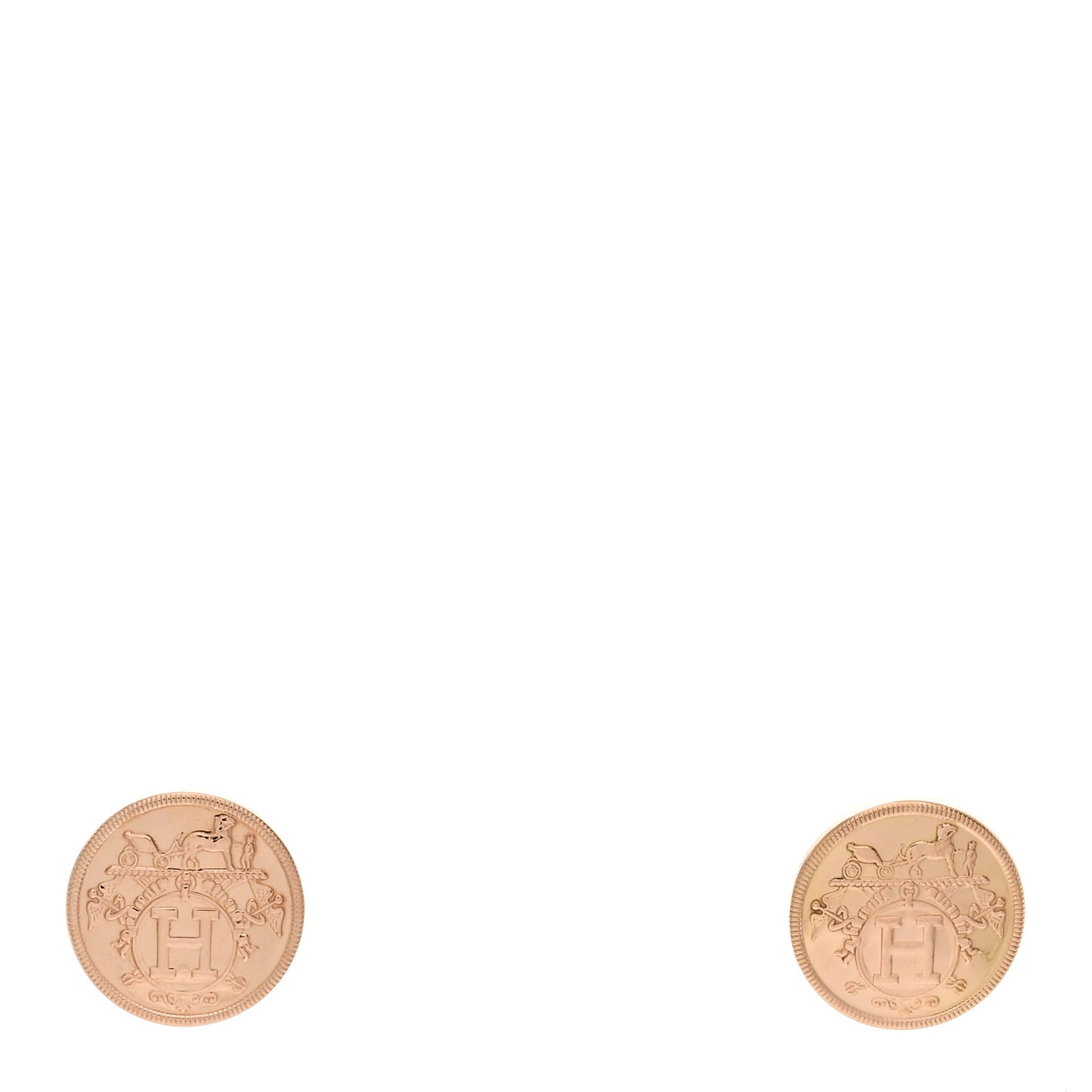 18K Rose Gold TPM Ex-Libris Stud Earrings