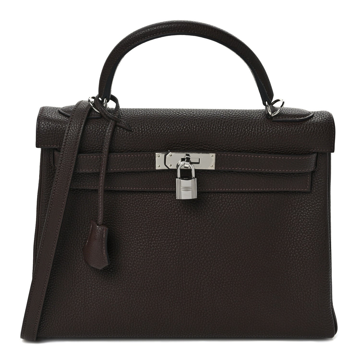 Hermes Togo Kelly Retourne 32 Chocolate 1 of 8