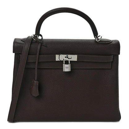 Hermes Togo Kelly Retourne 32 Chocolate 1 of 8