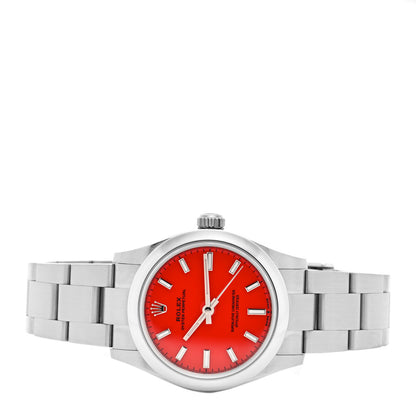 Rolex Stainless Steel 31mm Oyster Perpetual Watch Coral Red 277200 2 of 5