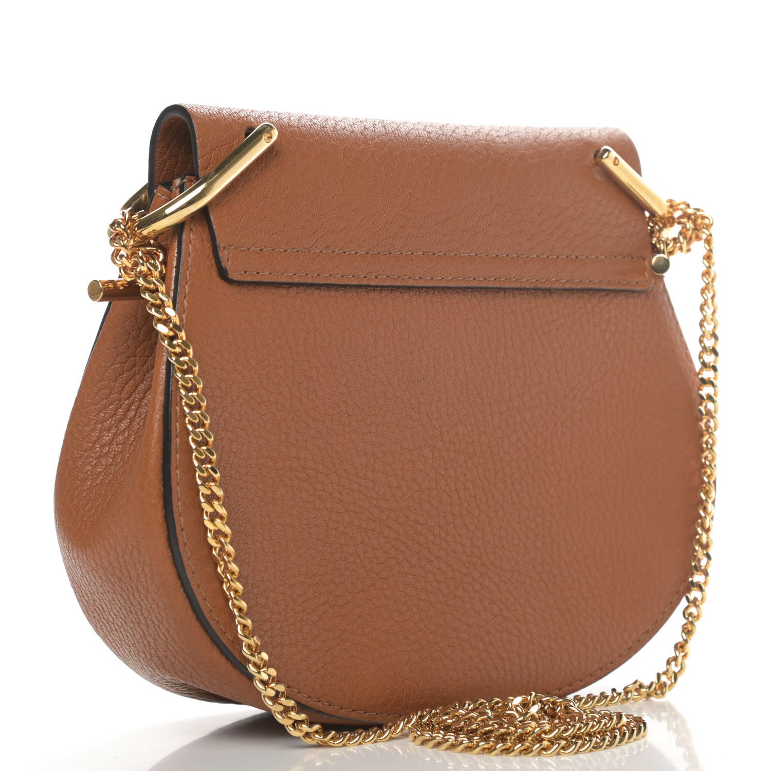 Chloe Grained Lambskin Mini Drew Shoulder Bag Caramel 2 of 4