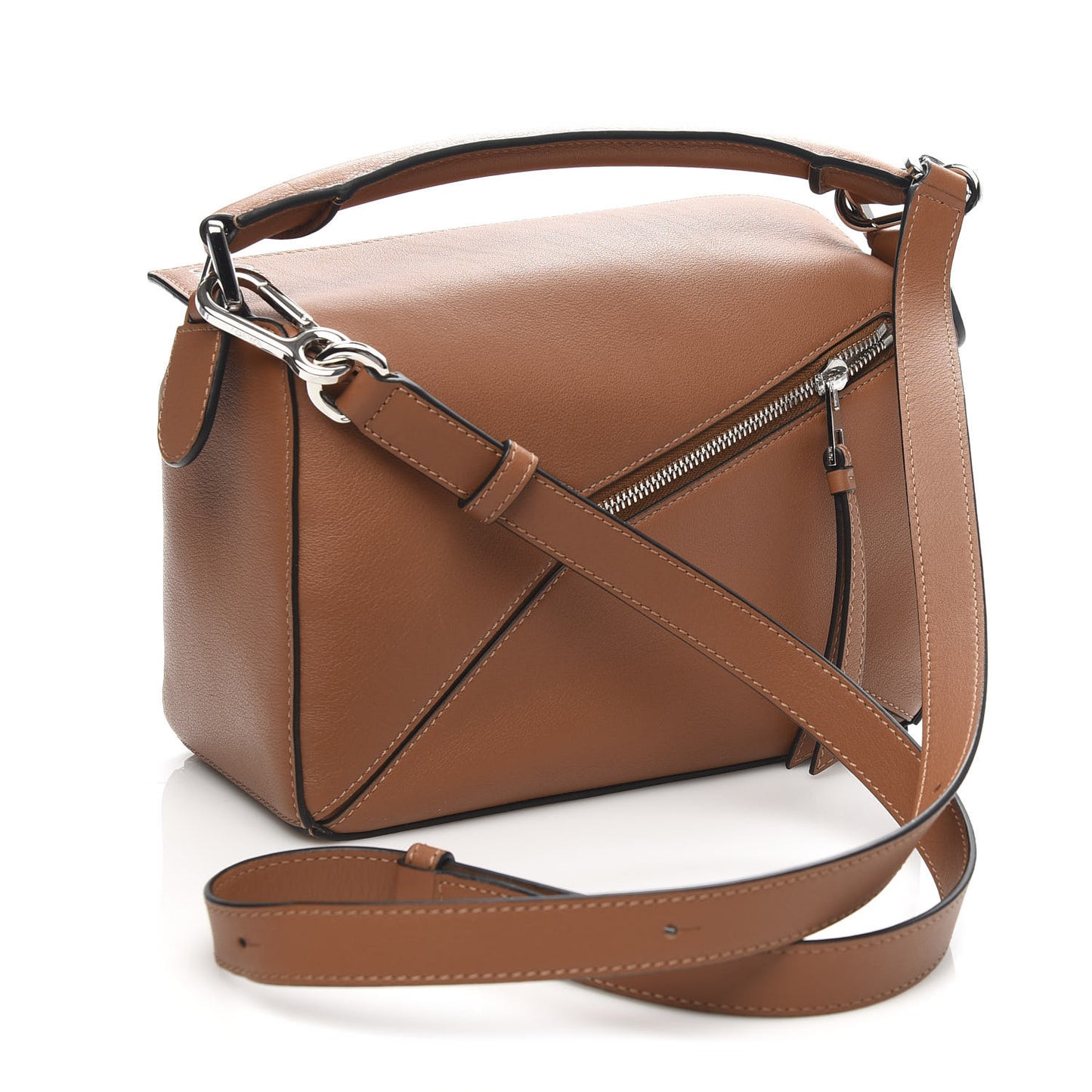 Calfskin Small Puzzle Bag Tan