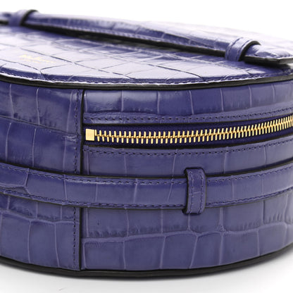 Mulberry Shiny Croc Calfskin Embossed Trunk Bag Dark Amethyst 10 of 12