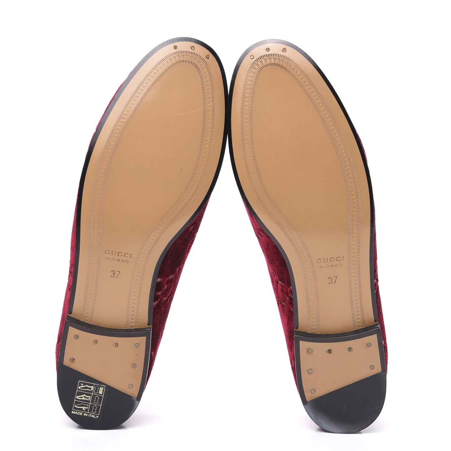 Velvet Malaga Kid GG Monogram Horsebit Womens Jordaan Loafers 37 Red Cipria Romantic Cerise