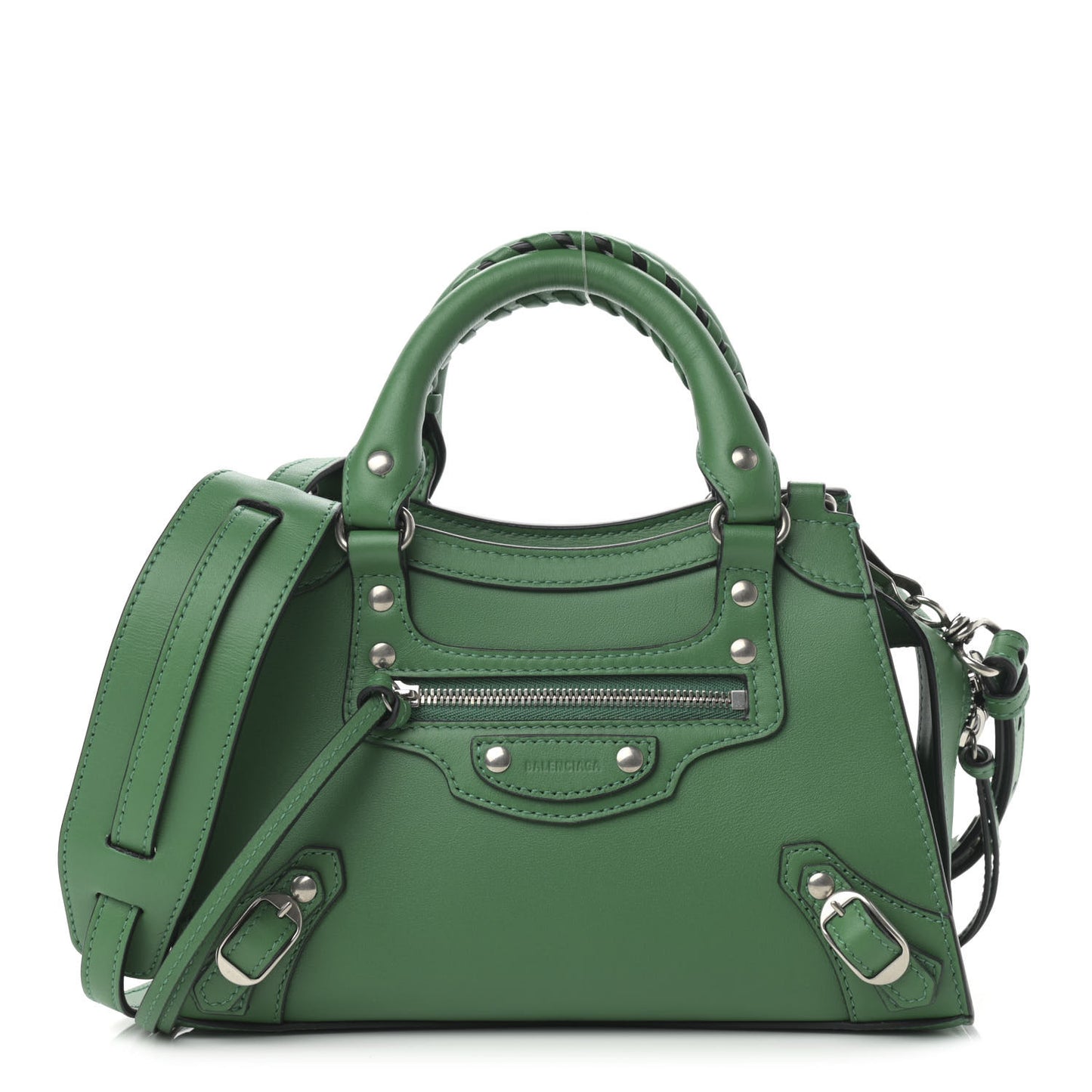 Smooth Calfskin Neo Classic Silver Hardware Mini City Grass Green