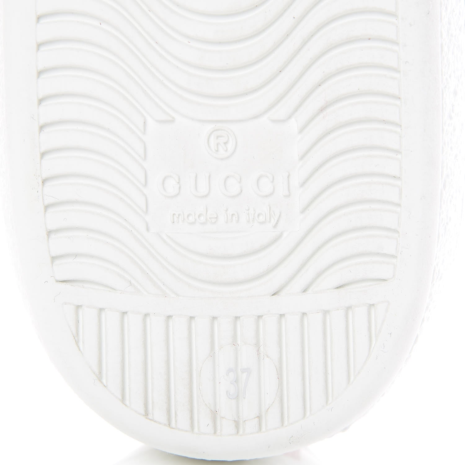 Gucci Calfskin Ayers Bee Embroidered Womens Ace Sneakers 37 White Green 7 of 9